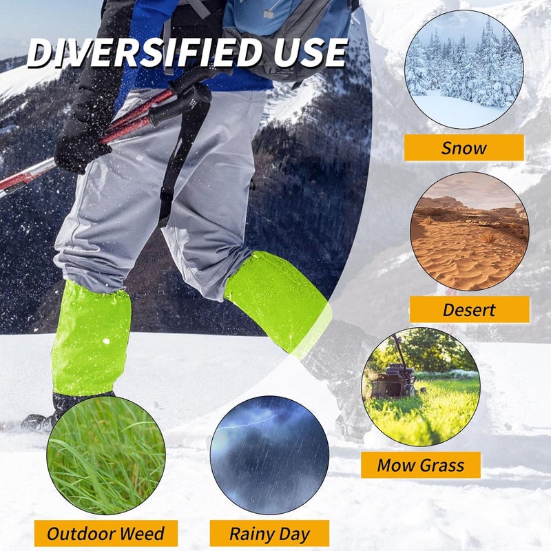 HIGH EXPERIENCE Store Leg Gaiters 100% Waterproof Adjustable Shoe Snow Boot Guard Gators for Hiking Shoe Cover Hunting Snowshoeing Climbing Walking for Women Men - Image 3